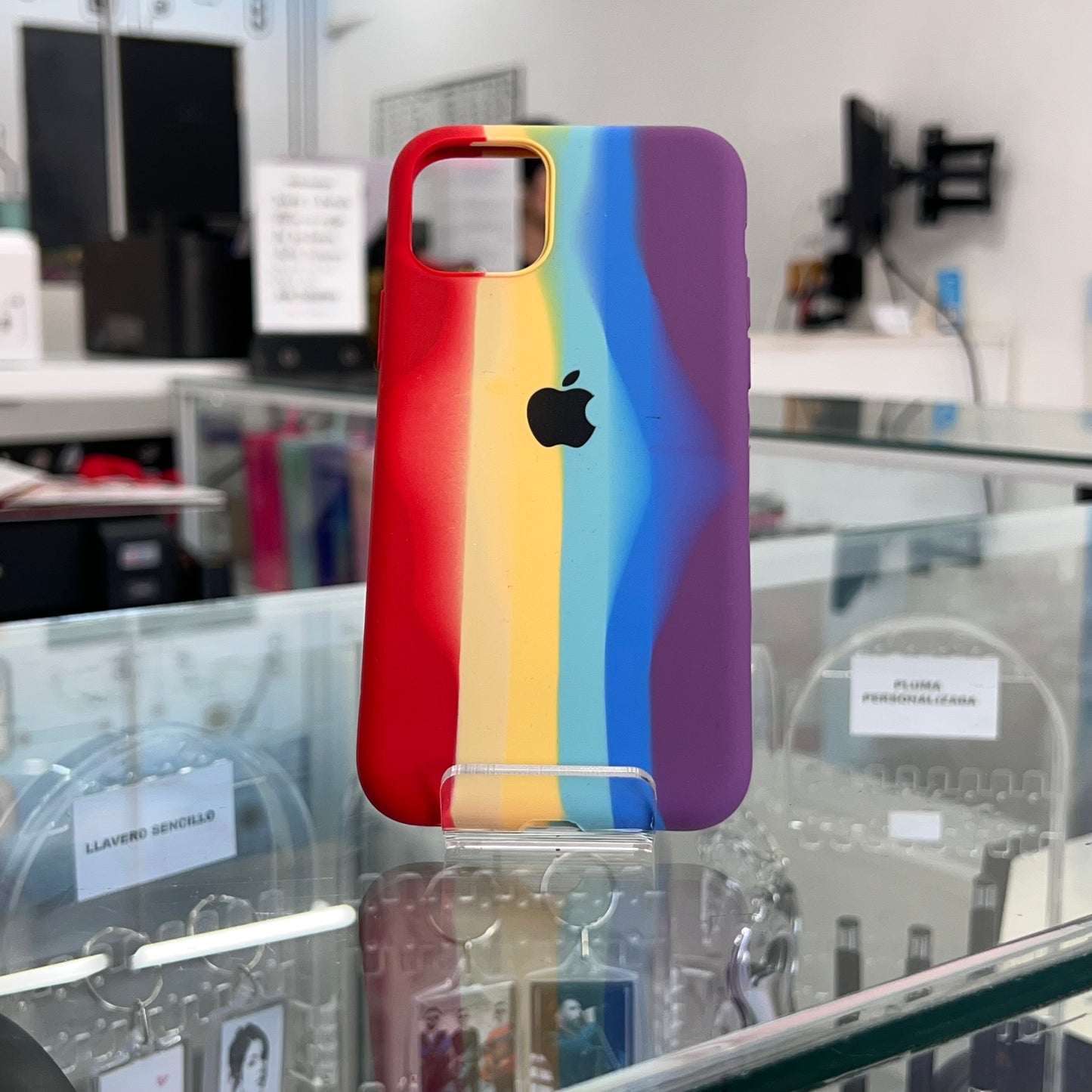 Funda Silicone Case Iphone 11 pro Arcoiris