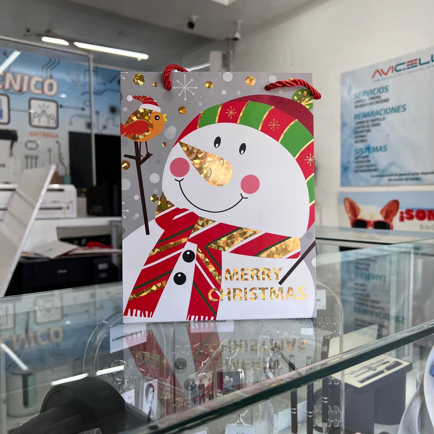 Bolsa De Regalo Mini Snowman Merry Christmas