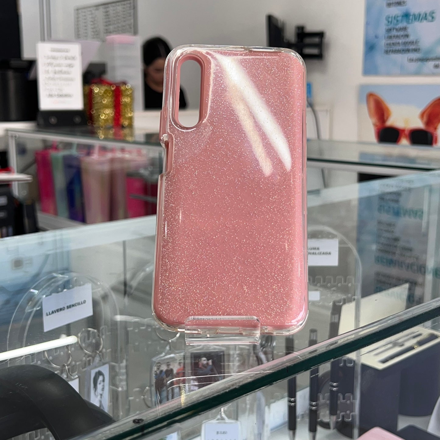 Fashion Case Super Slim Gliter Huawei Y9S Rosa Nude
