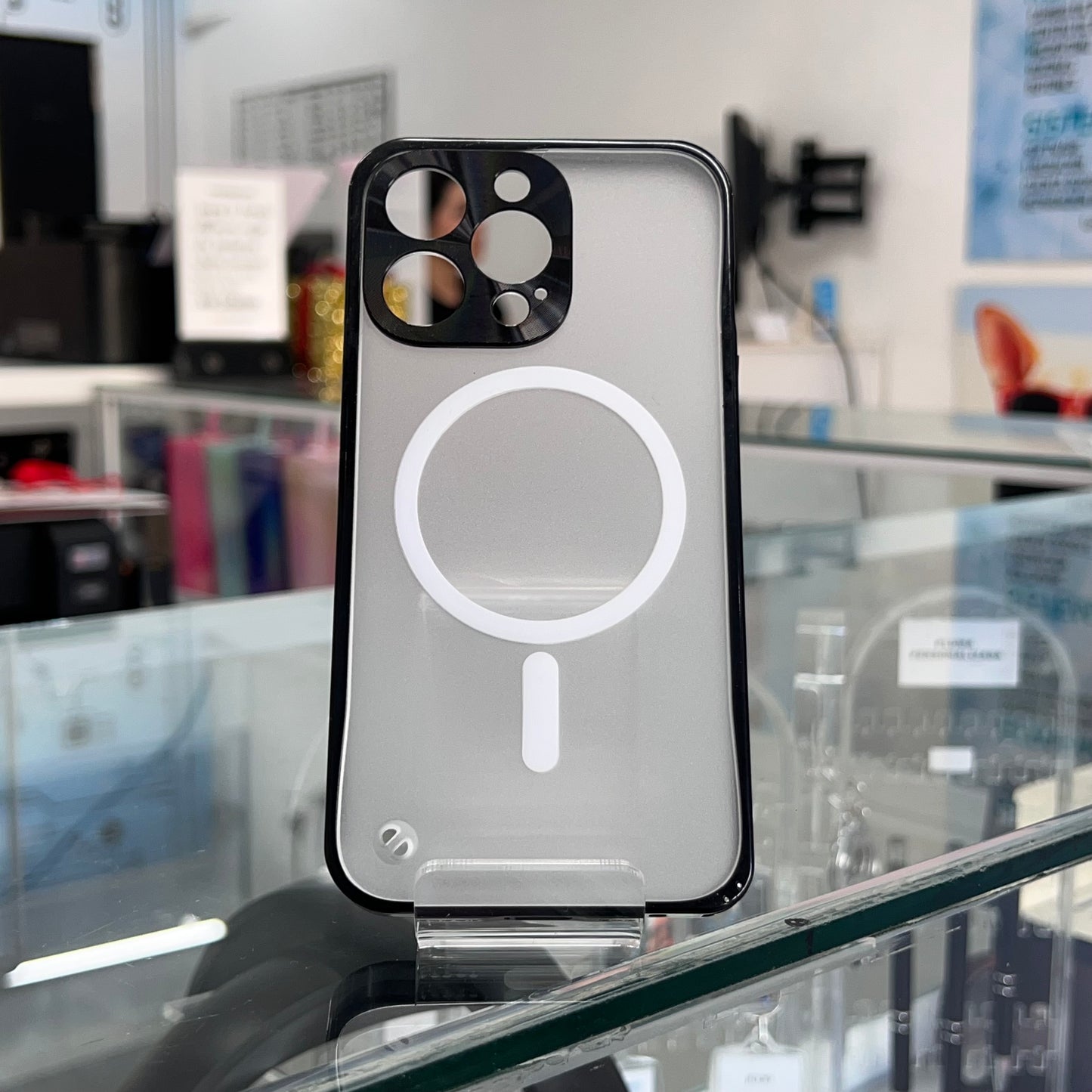 Funda Magsafe Metalico Iph 13 Pro Negro