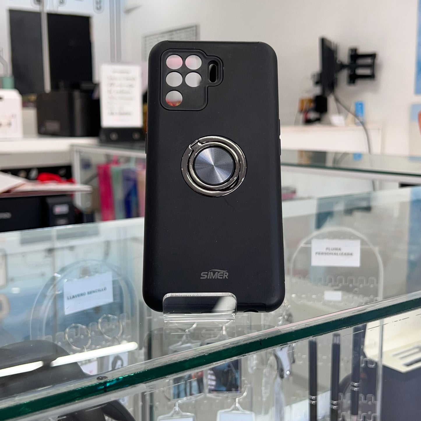 Funda Oppo Reno 5 Lite Negro Anillo