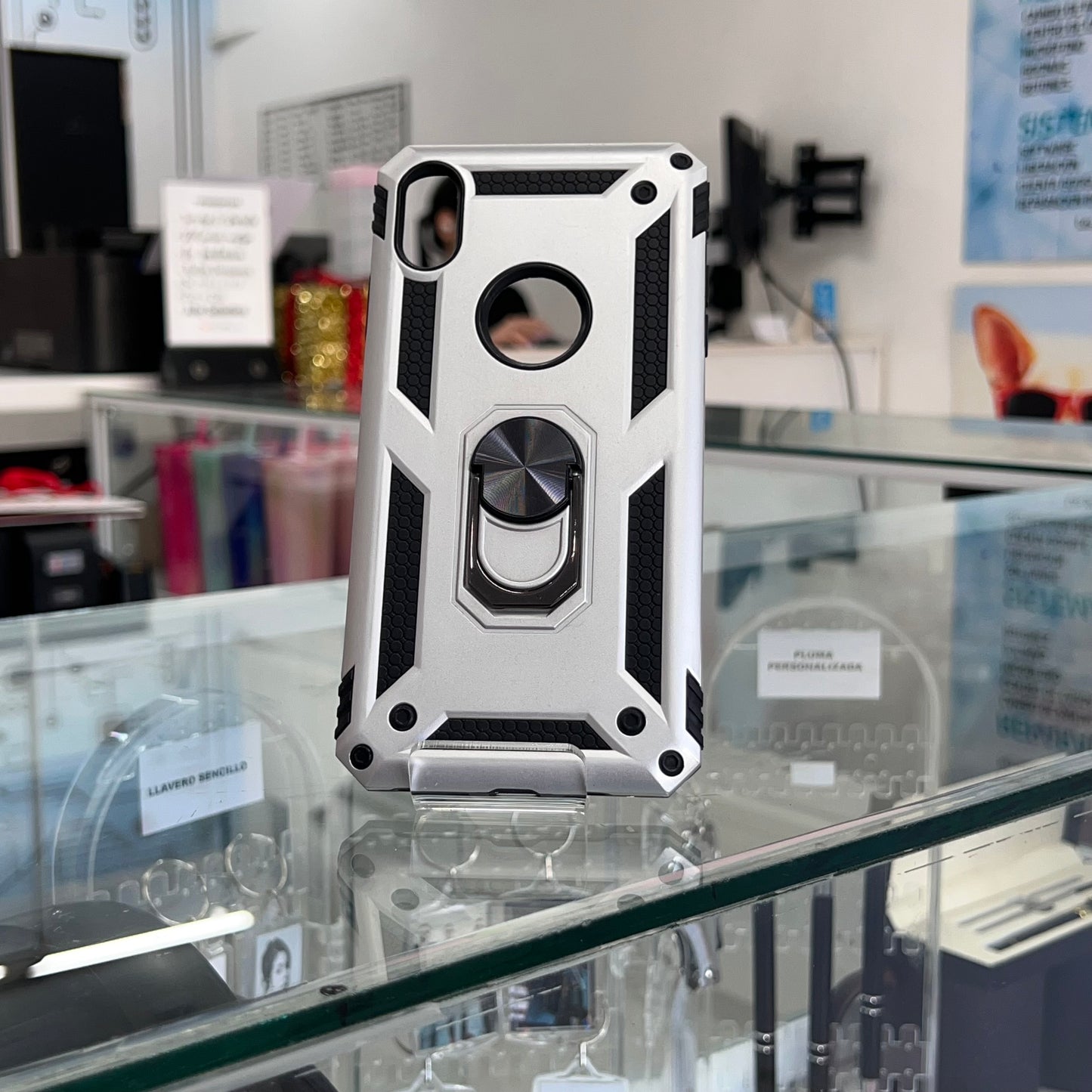 Funda Uso Rudo Iph Xs Max Plata