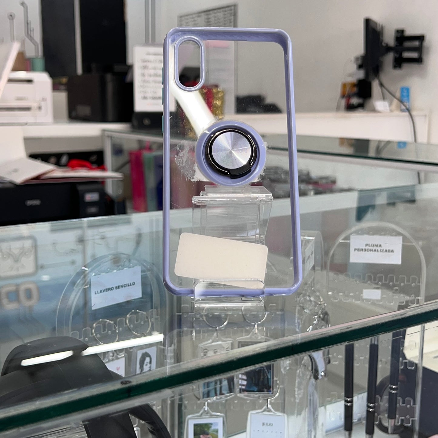 Transparente Anillo Samsung A02 - M02 Morado