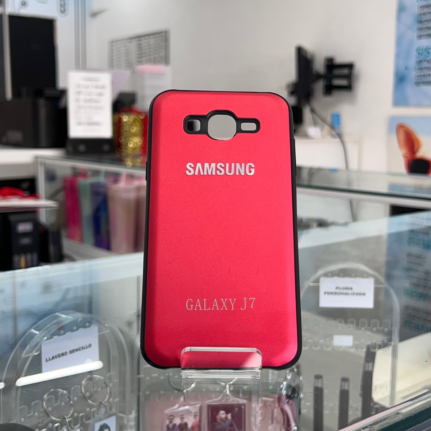 Metal Case Samsung J7 Rojo