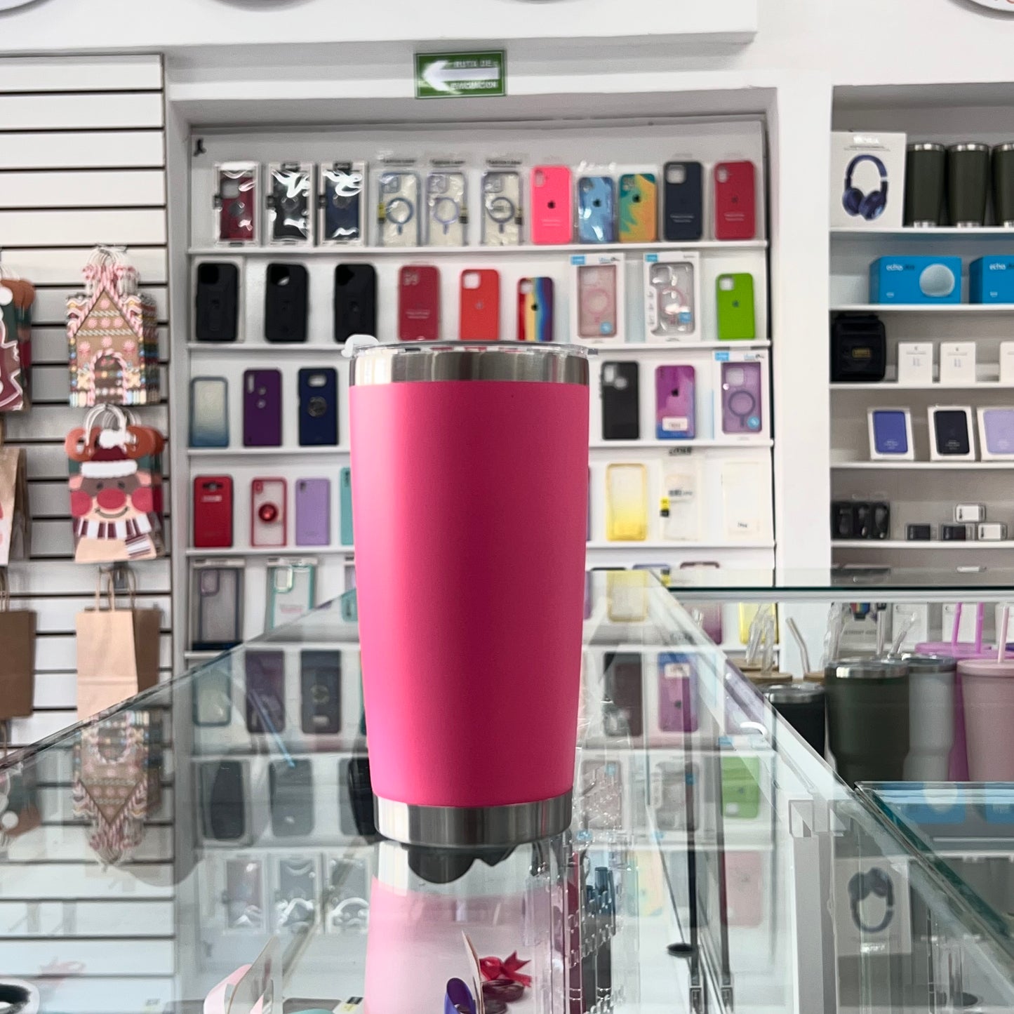 Termo Aislante Mate Rosa Neon 20 Oz