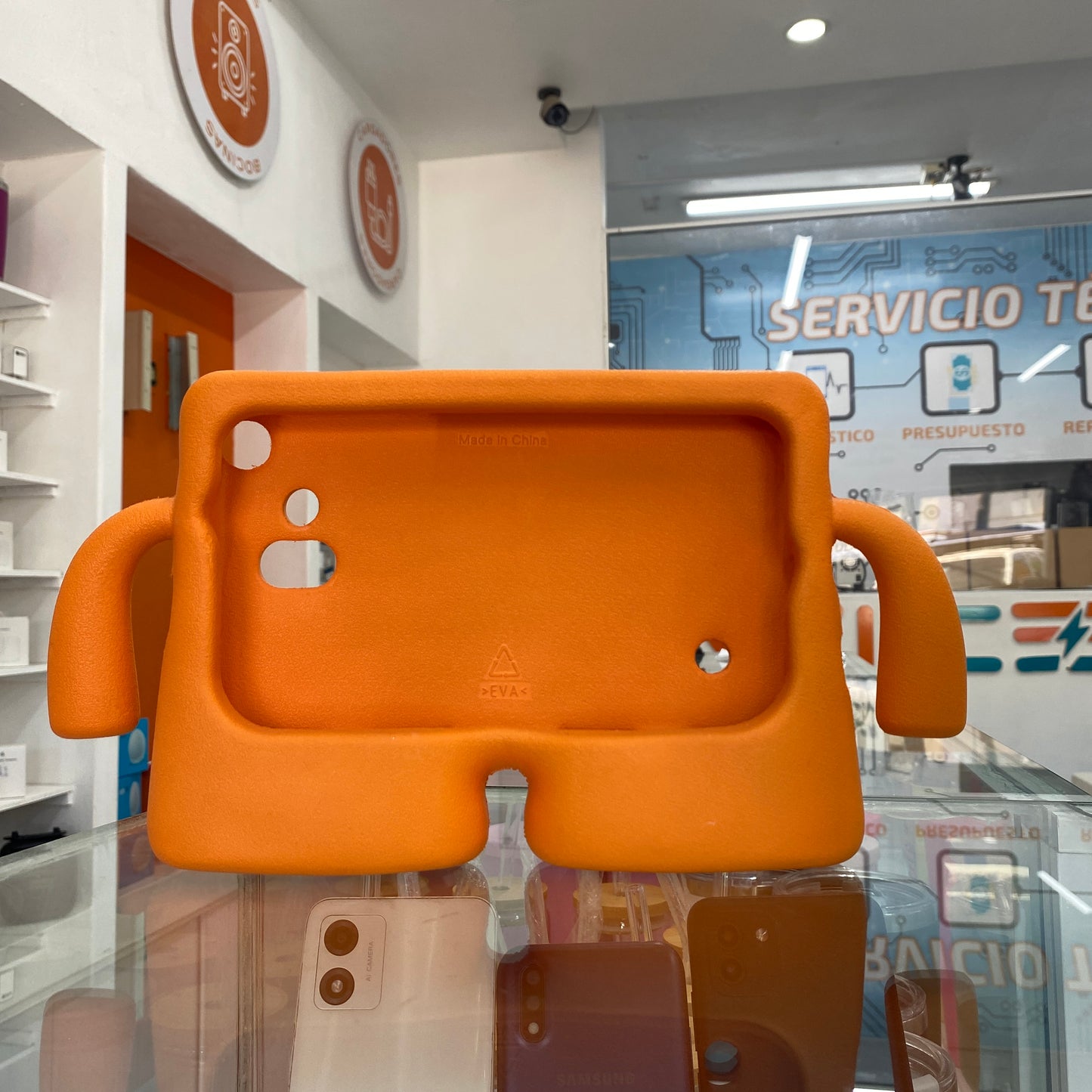 Funda Protectora Silicone Bracitos Tablet Uni 7 Naranja