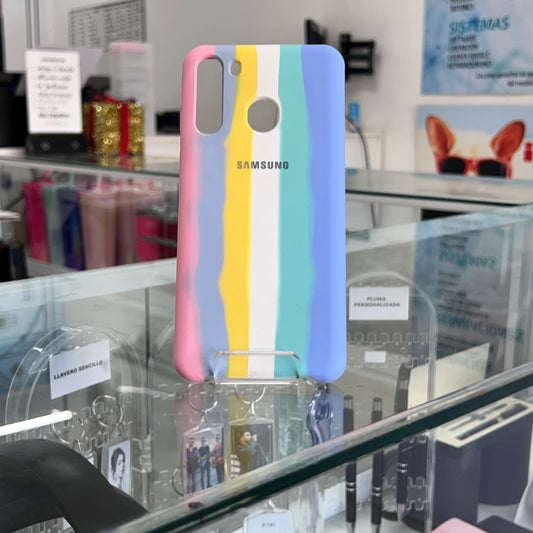 Silicone Case Samsung A21 Arcoiris