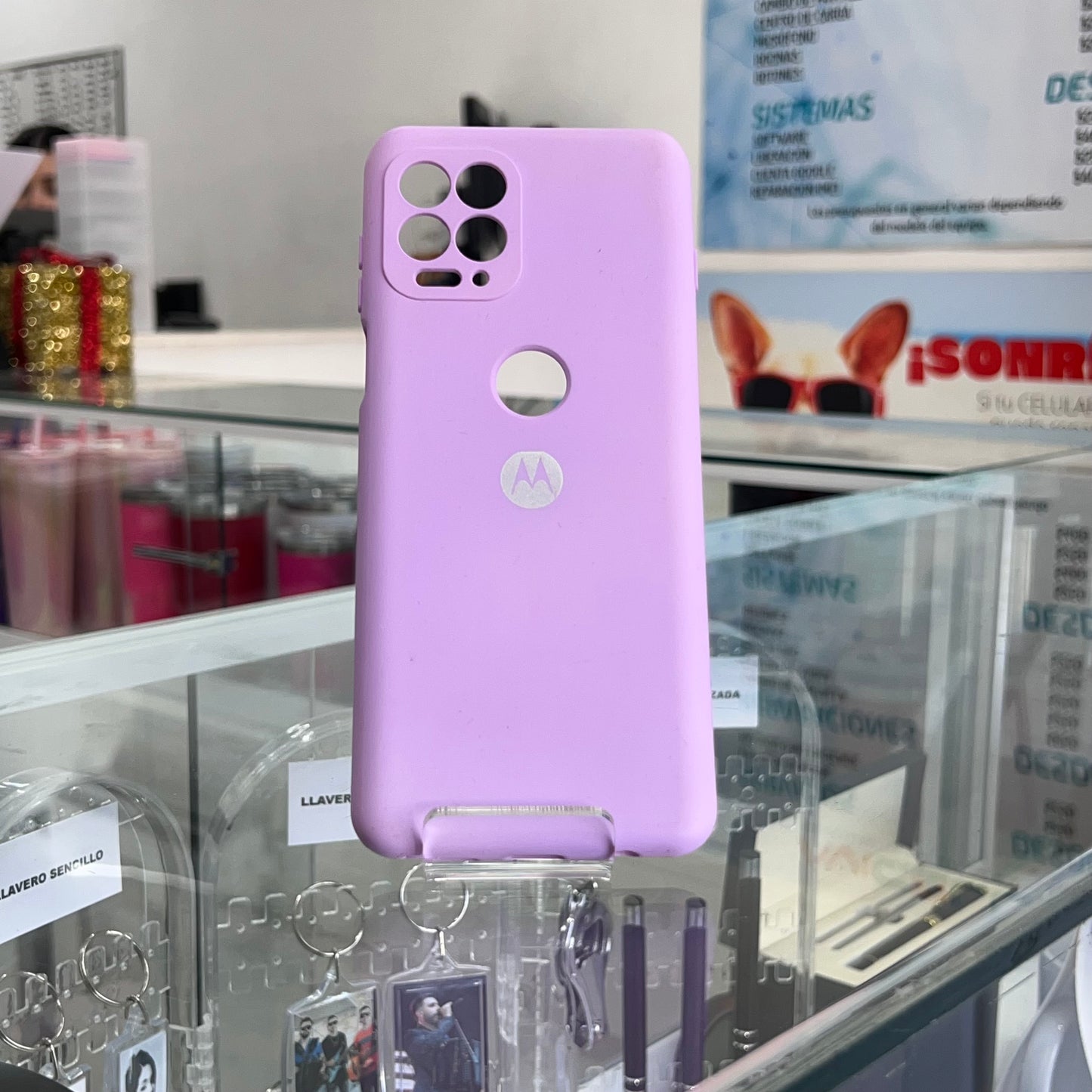 Fundas Silicone Cover Motorola G100 Lila