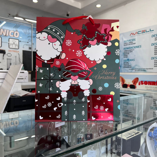 Bolsa De Regalo Mediana Merry Christmas Gnomos