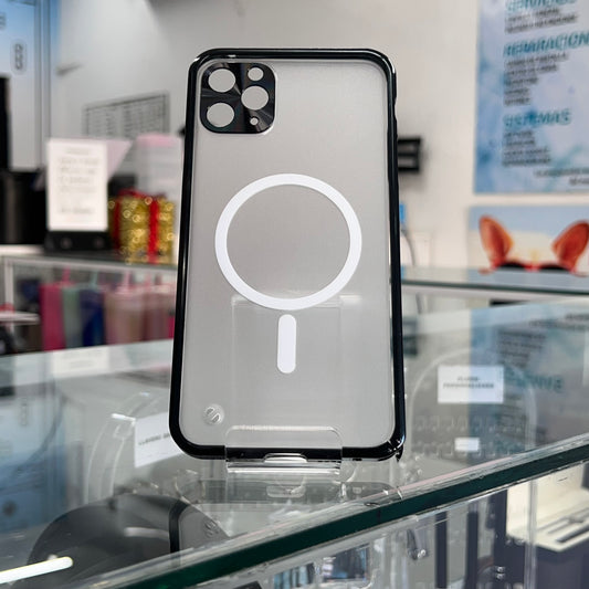 Funda Magsafe Metalico Iph 11 Pro Max Negro
