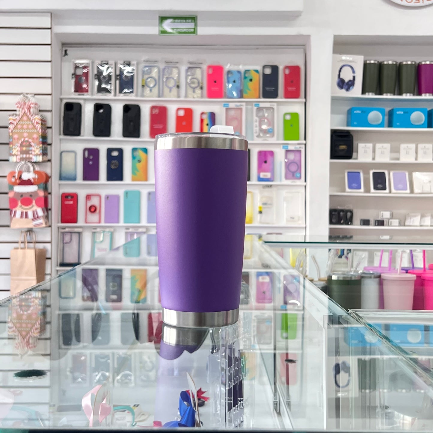 Termo Aislante Mate Morado Neon 20 Oz