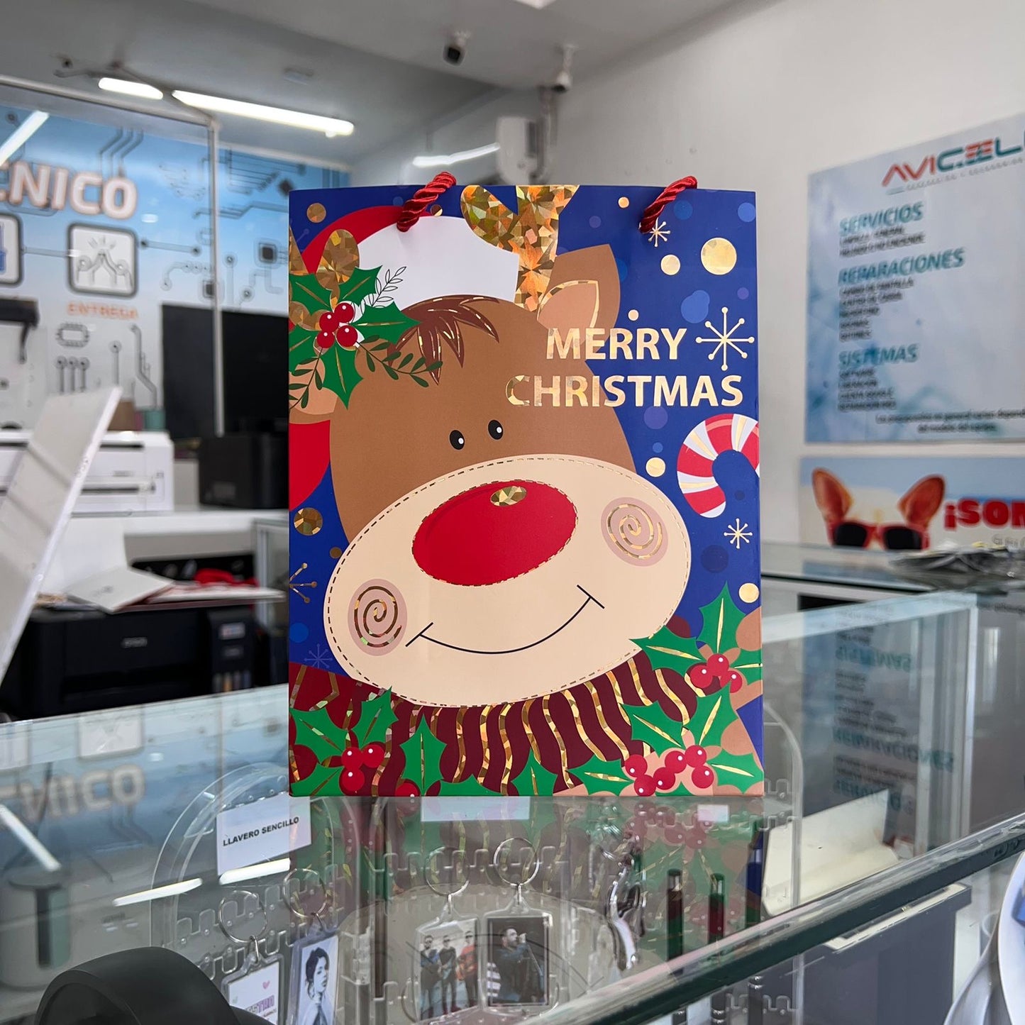 Bolsa De Regalo Chica Reno Merry Christmas