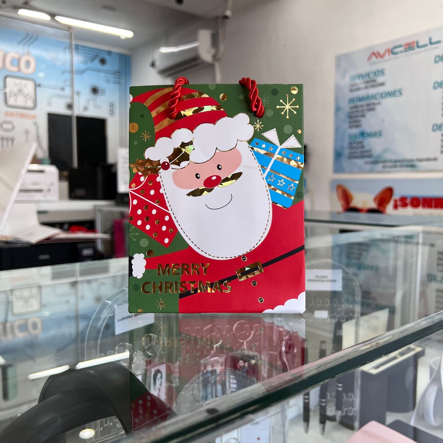 Bolsa De Regalo Chica Santa Merry Christmas