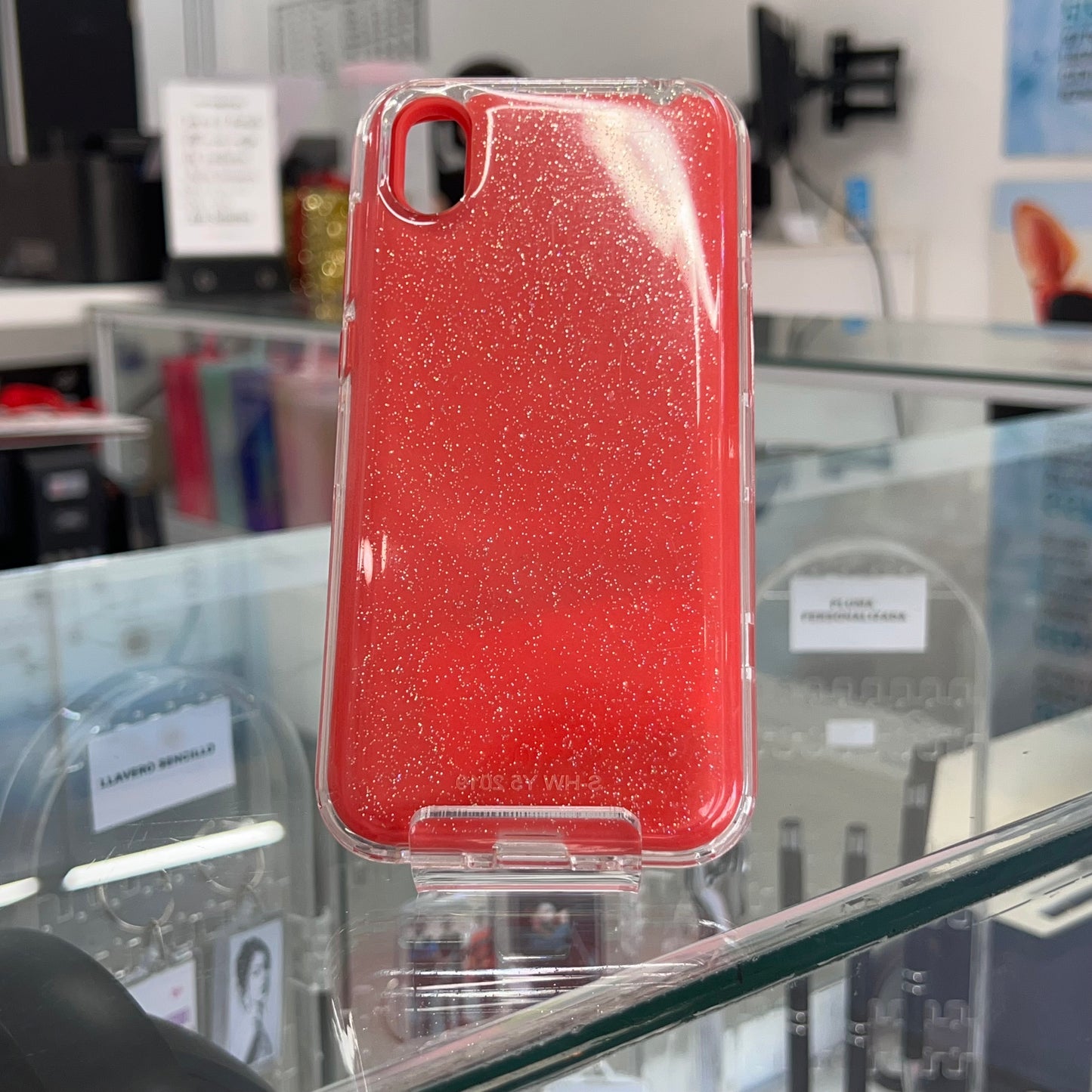 Fashion Case Super Slim Gliter Huawei Y5 2019 Rojo