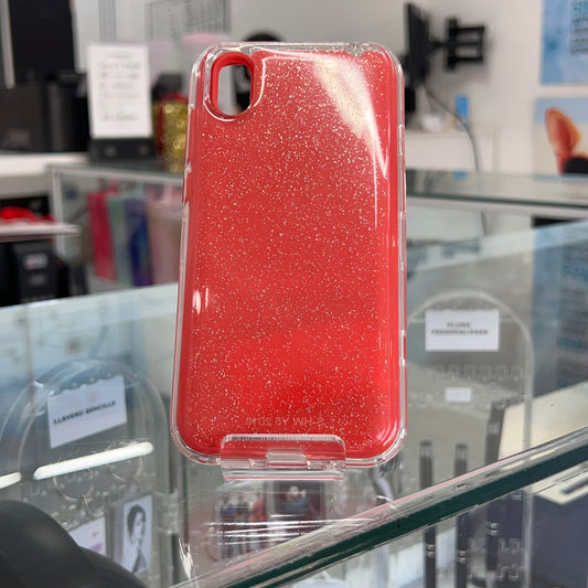Fashion Case Super Slim Gliter Huawei Y5 2019 Rojo