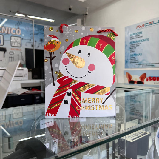 Bolsa De Regalo Mini Snowman Merry Christmas