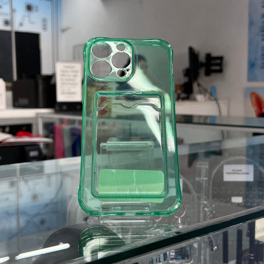 Funda Transparente Verde Iph 14 Pro max