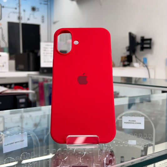 Funda Silicone Case Iph 16 Plus Rojo