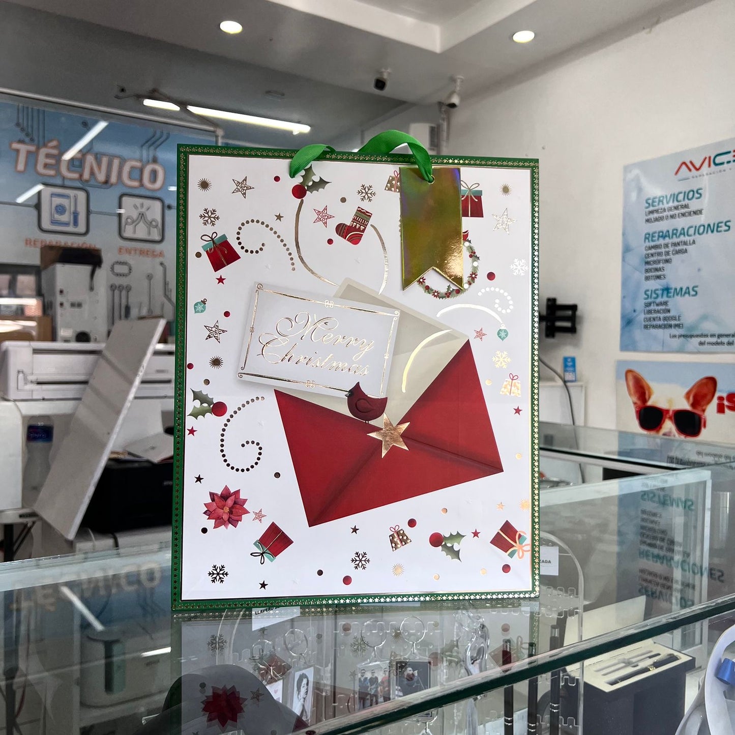 Bolsa De Regalo Mediana Merry Christmas Carta