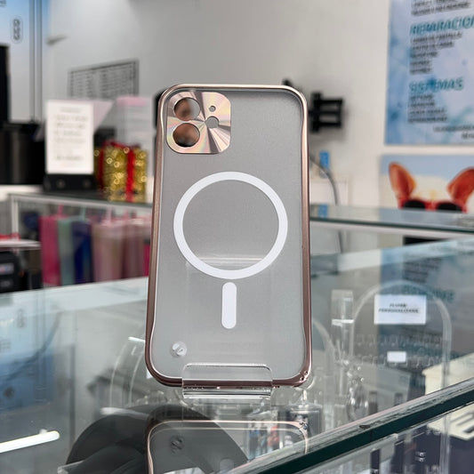 Funda Magsafe Metalico Iph 12 Dorado