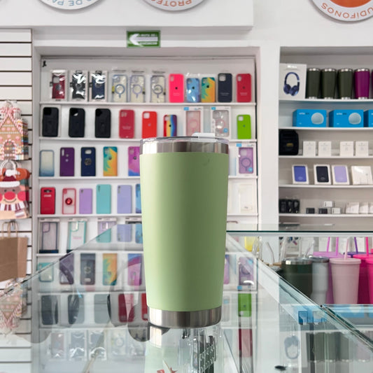 Termo Aislante Mate Verde Suave 20Oz