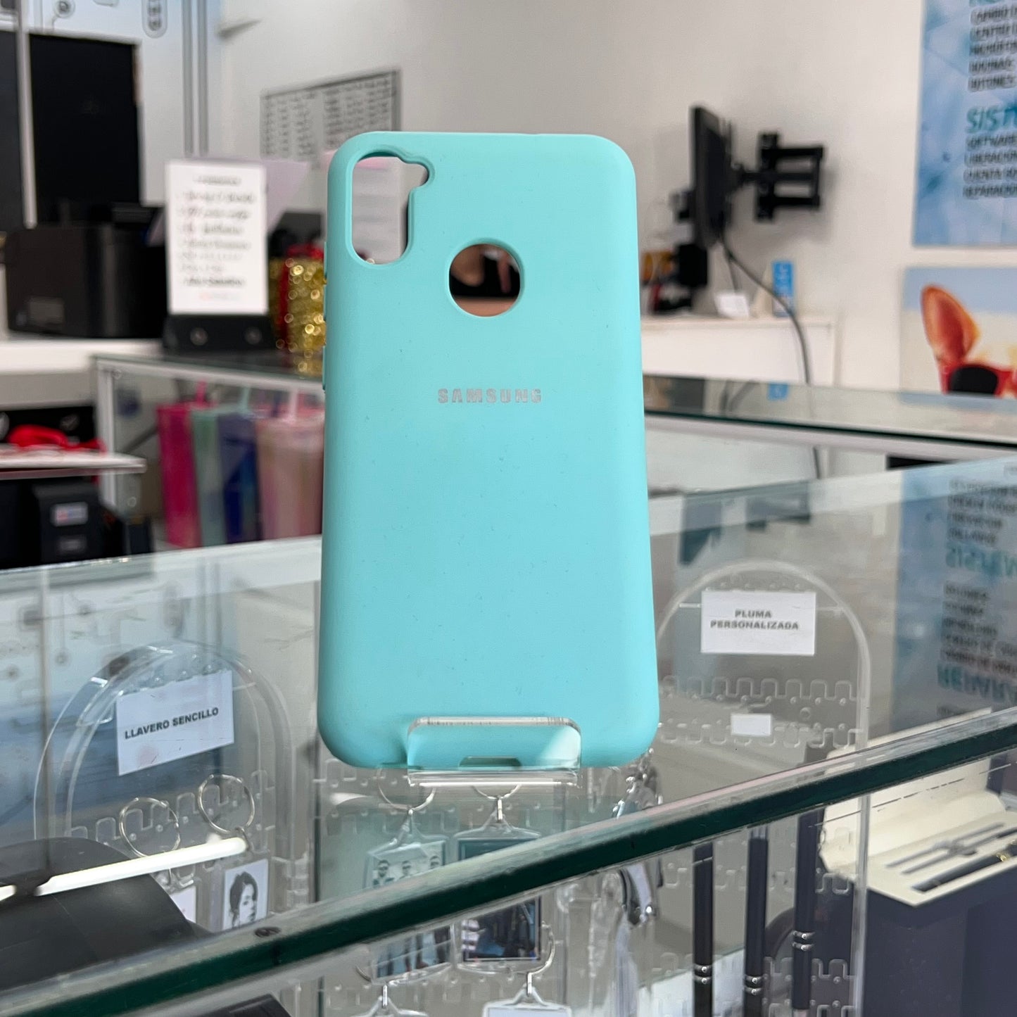 Fundas Silicone Cover Samsung A11 Menta