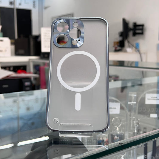 Funda Magsafe Metalico Iph 13 Pro Azul