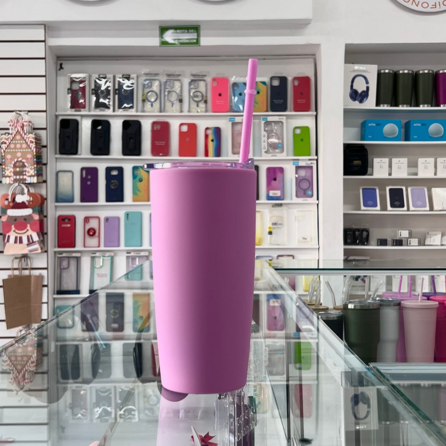 Vaso Mate 20 Oz Rosa Pastel