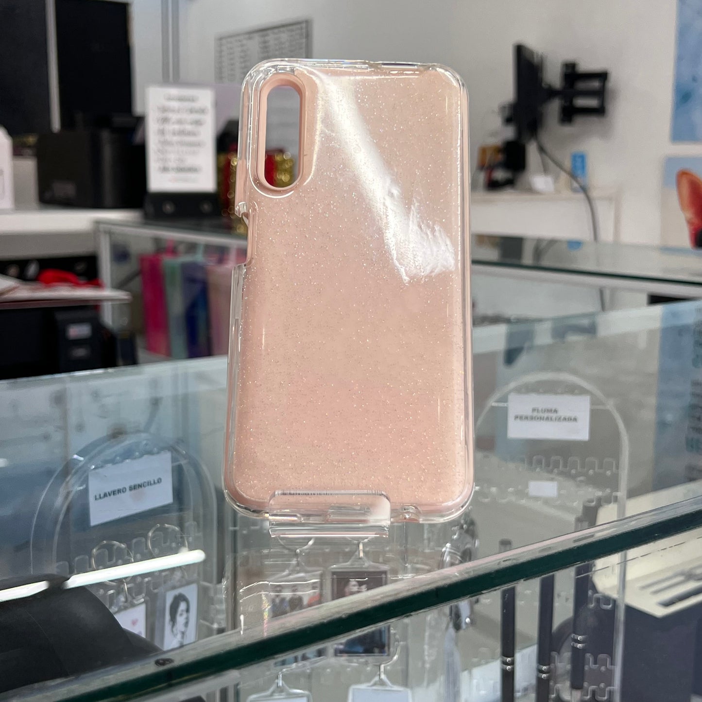 Fashion Case Super Slim Gliter Huawei Y9S Rosa