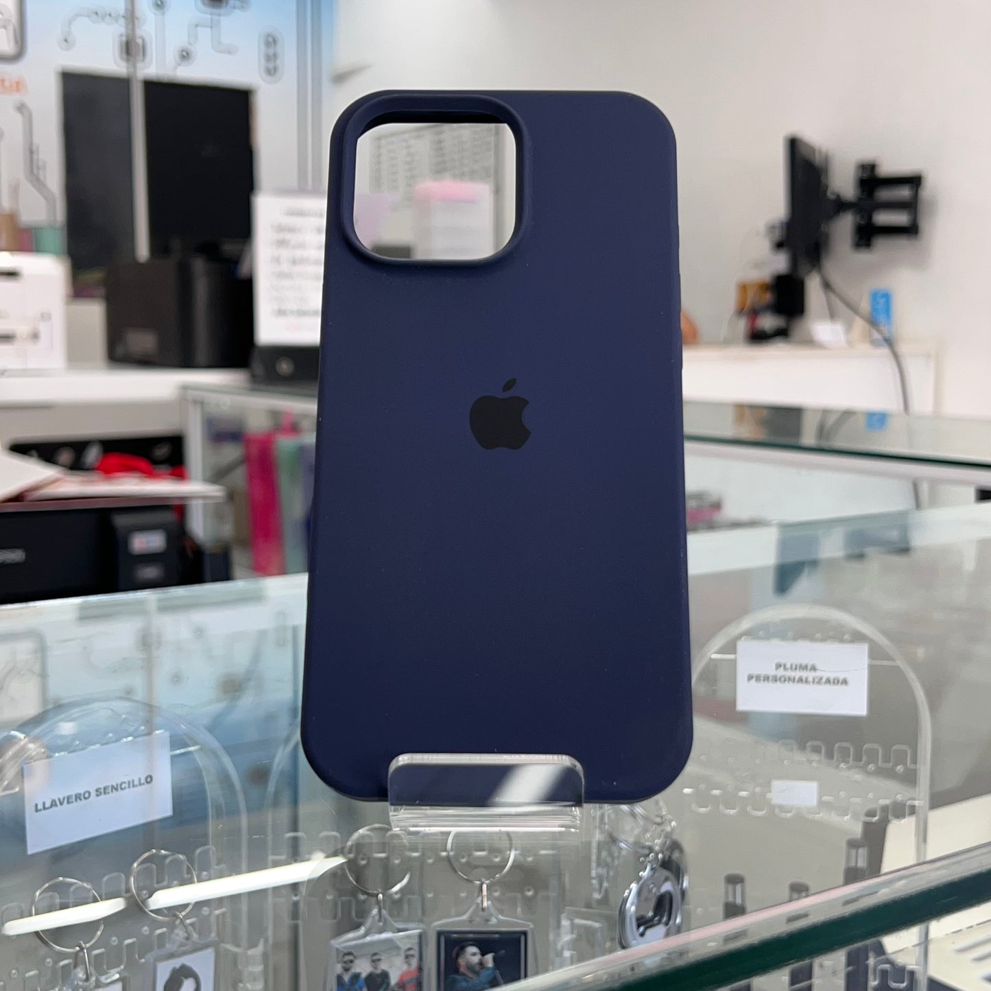 Funda Silicone Case Iph 16 Pro Max Azul Marino