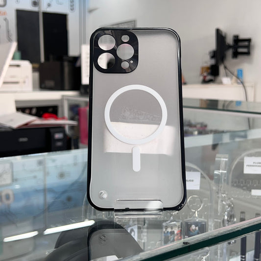 Funda Magsafe Metalico Iph 13 Pro Max Negro