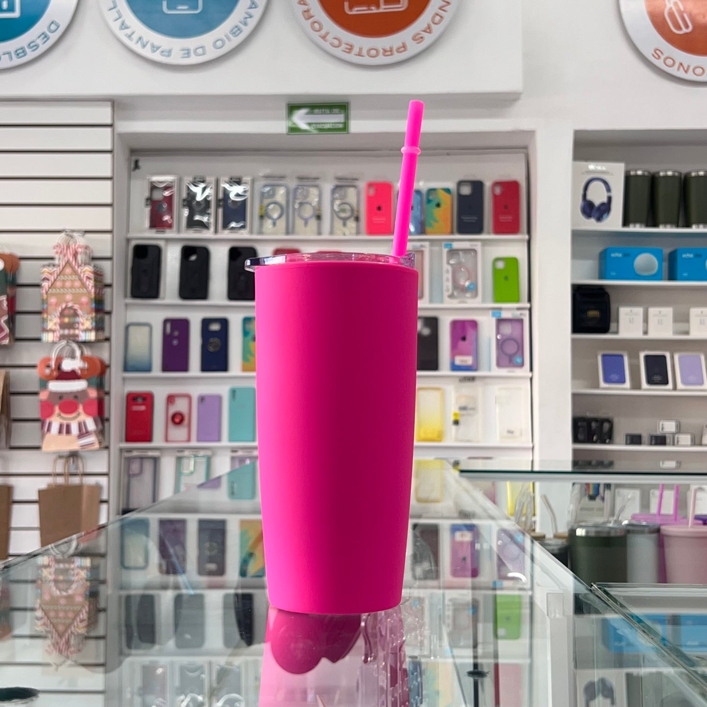 Vaso Mate 20 Oz Rosa Neon