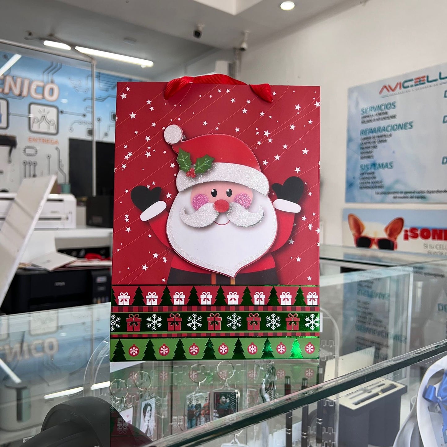 Bolsa De Regalo Chica Santa Claus