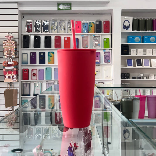 Vaso Tumbler Mate Naranja Coral 800ml