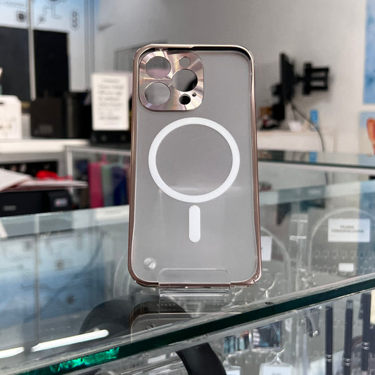 Funda Magsafe Iph 13 Pro Dorado