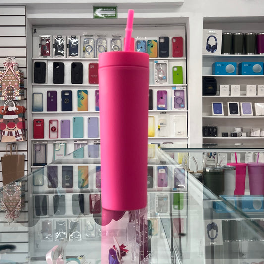 Vaso Skinny Tumbler 400 ML Rosa Neon