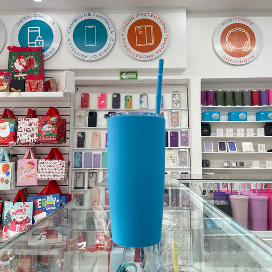 Vaso Mate 20oz Azul Neon