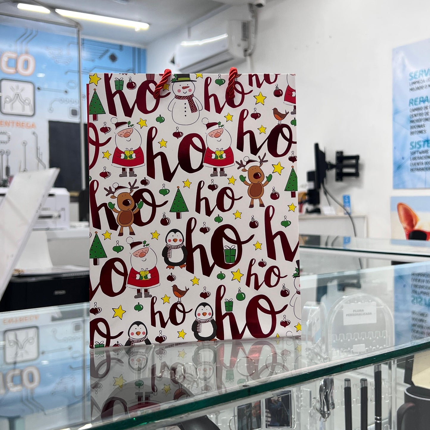 Bolsa De Regalo Chica Hohoho Navideño