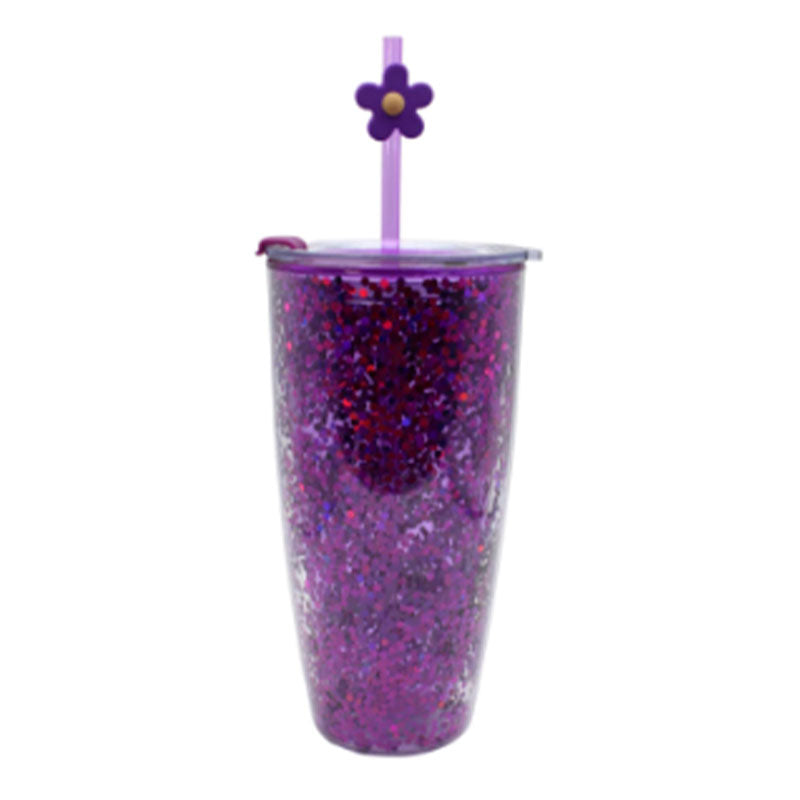 Vaso Glitter Morado 800ml