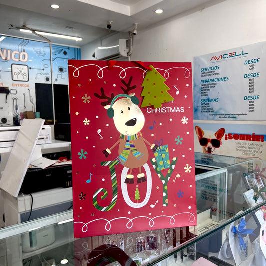 Bolsa De Regalo Grande Reno Christmas Joy
