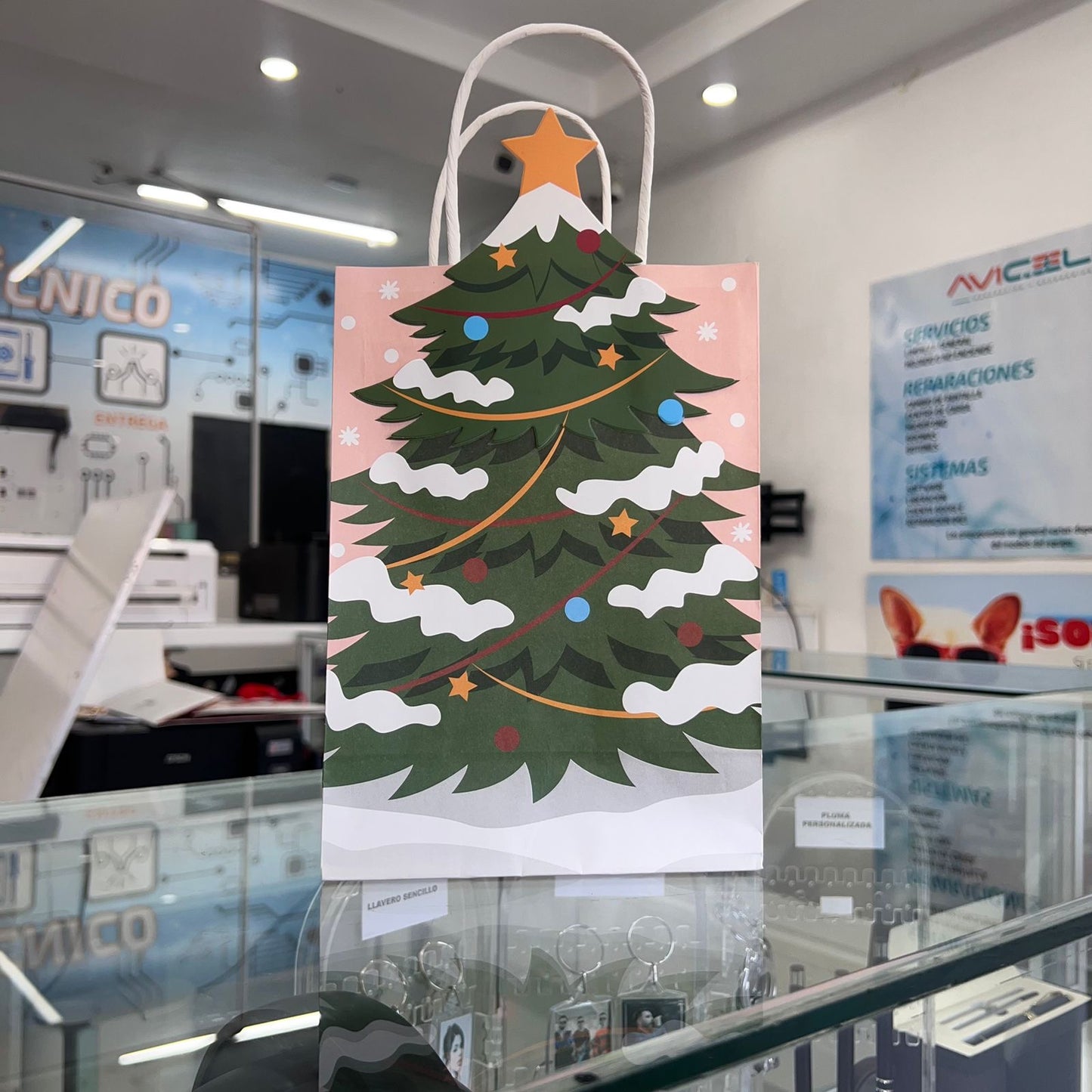 Bolsa De Regalo Kraft Mini Pino