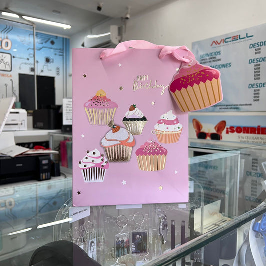 Bolsa De Regalo Chica Pastelitos Happy Birthday